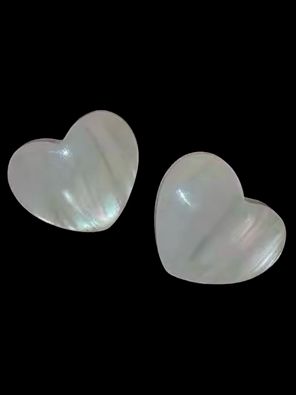 Pearlescent Heart Opalescent Luminescent Flirty Feminine Girly Love Romance Stud